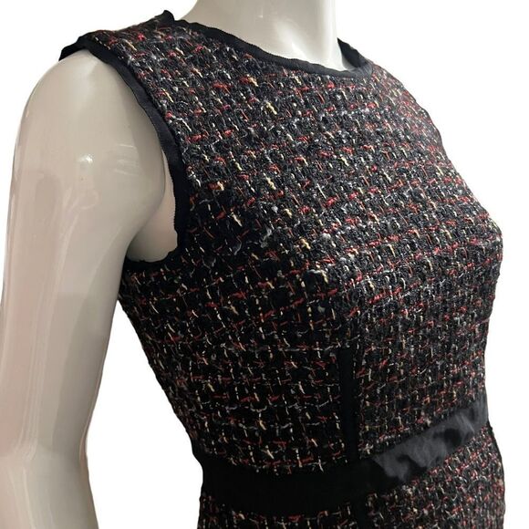 Talbots Midi Black Dress Tweed Sleeveless Fully Lined size 6 - Picture 8 of 11